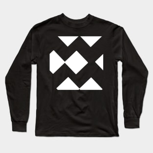 White Diamond Squares Long Sleeve T-Shirt